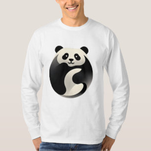 Chubby Panda - Farbe in Schwarz und Weiß T-Shirt