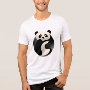 Chubby Panda - Farbe in Schwarz und Weiß Tri-Blend Shirt