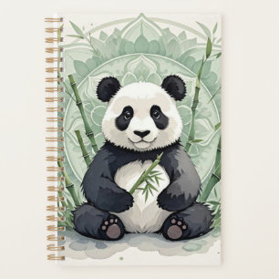 Chubby-Panda in einer Lotus-Pose Planer