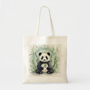 Chubby-Panda in einer Lotus-Pose Tragetasche