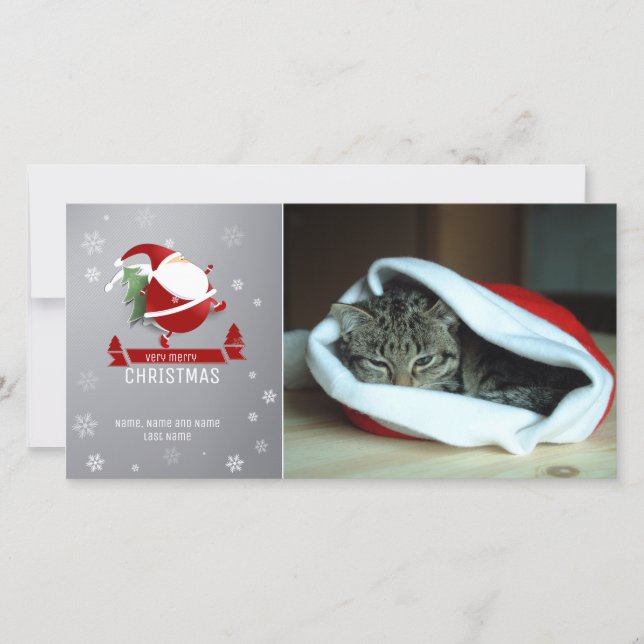 Chubby Père Noël sur le Carte photo Arrière - plan (Devant)