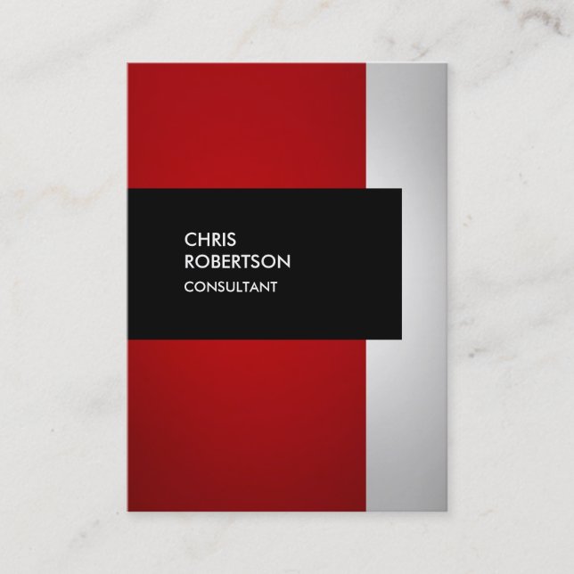 Chubby Red Gray Black Creative Business Card Visitenkarte (Vorderseite)