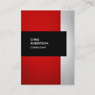 Chubby Red Grey Black Creative Carte de visite