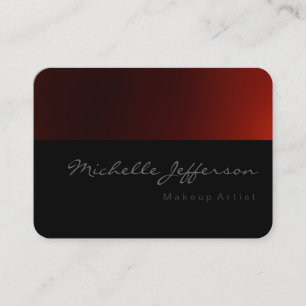 Chubby Roundby Corner Script Red Business Card Visitenkarte