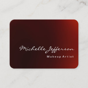 Chubby Rounded Corner Dark Red Business Card Visitenkarte