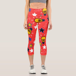 Chubby schicke moderne, mädchenhaft hübsche Lichte Capri Leggings