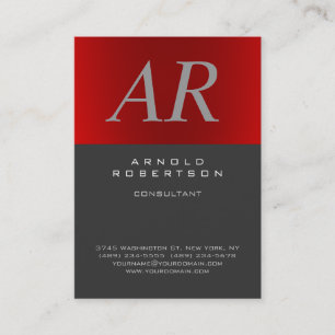 Chubby Style Italique Gris Carte de visite