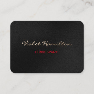 Chubby Stylish Script Trendy Beruflich Gray Red Visitenkarte