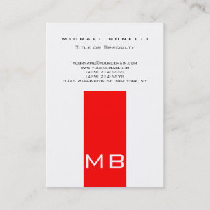 Chubby Tendance Monogramme Blanc Rouge Carte de vi