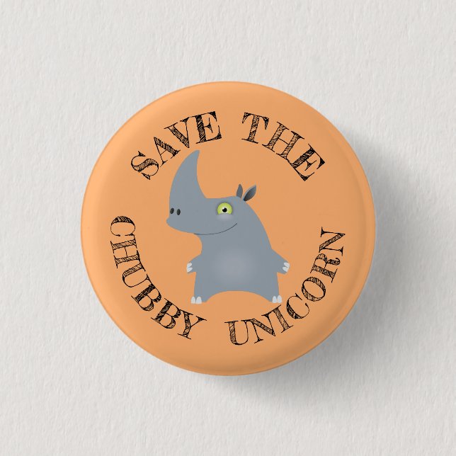 Chubby Unicorn Button (Vorderseite)
