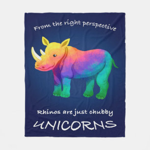 Chubby Unicorn Fleecedecke