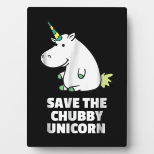 Chubby Unicorn Niedliches Hippo-Geschenk für Tante Fotoplatte