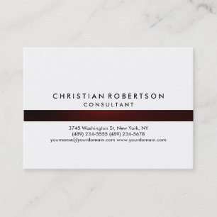 Chubby White Schlicht Modern Consultant Business C Visitenkarte