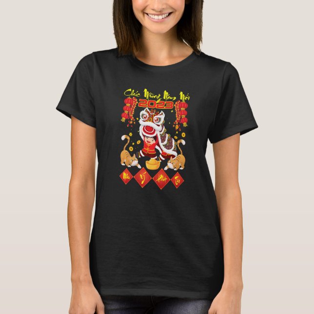 Chuc Mung Nam Moi Happy Vietnamese Lunar Neujahr T-Shirt (Vorderseite)