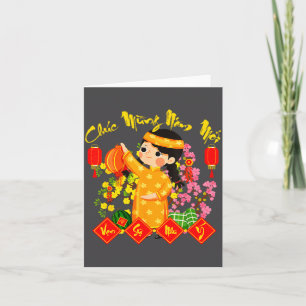 Chuc Mung Nam Moi Vietnamesisches Neujahrsfest Ao Karte