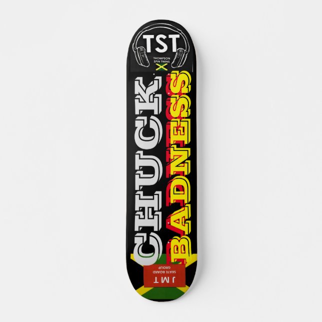 CHUCK BADNESS JMT Skateboard, 7¾" Deck Skateboard (Vorne)