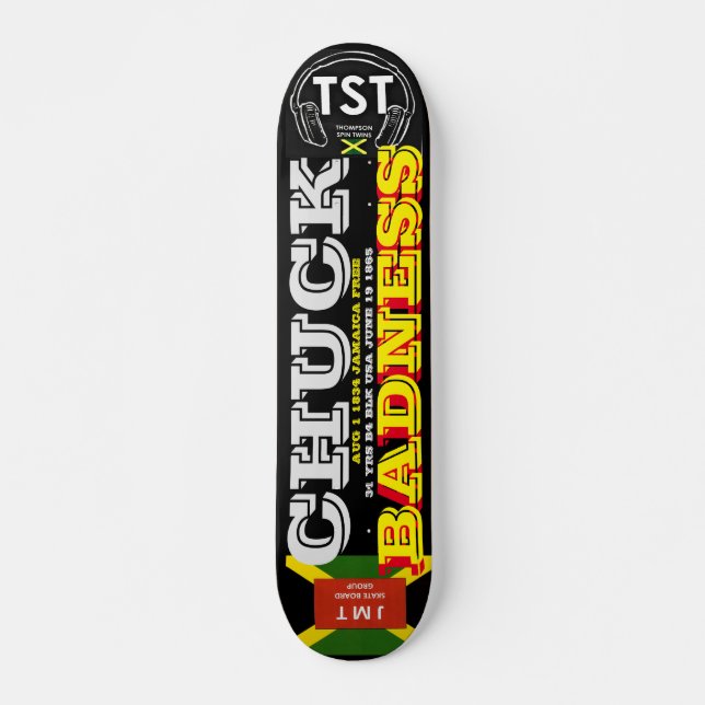 CHUCK BADNESS JMT Skateboard, 7¾ Zoll Deck Skateboard (Vorne)