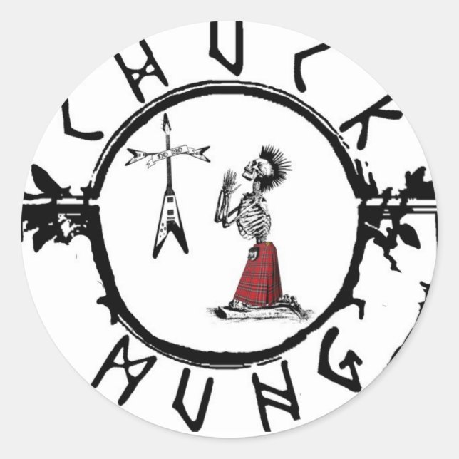 Chuck Mung Runder Aufkleber (Vorderseite)