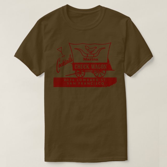 Chuck Wagon Cocktails Retro Mitte Jahrhundert Ästh T-Shirt (Design vorne)