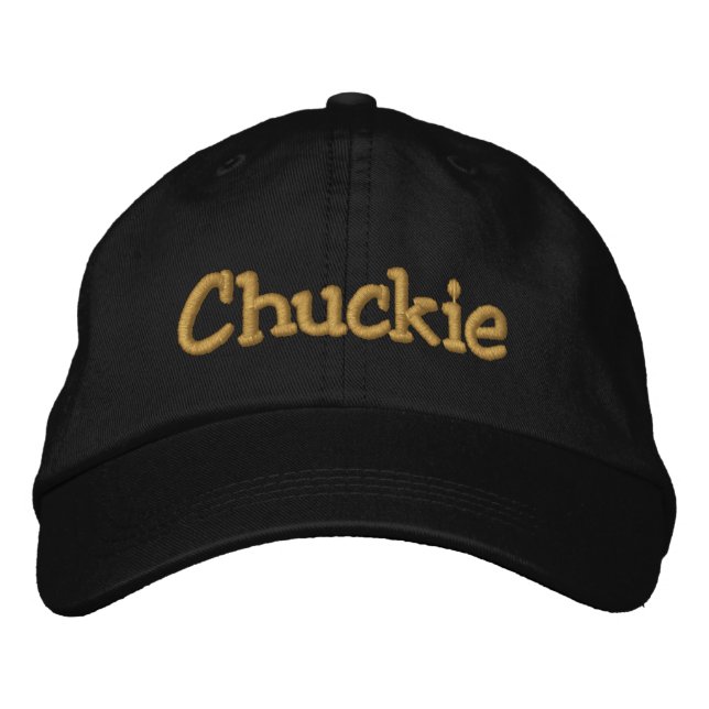 Chuckie Personalisiert bestickter Baseballkapphut Bestickte Baseballkappe (Vorderseite)