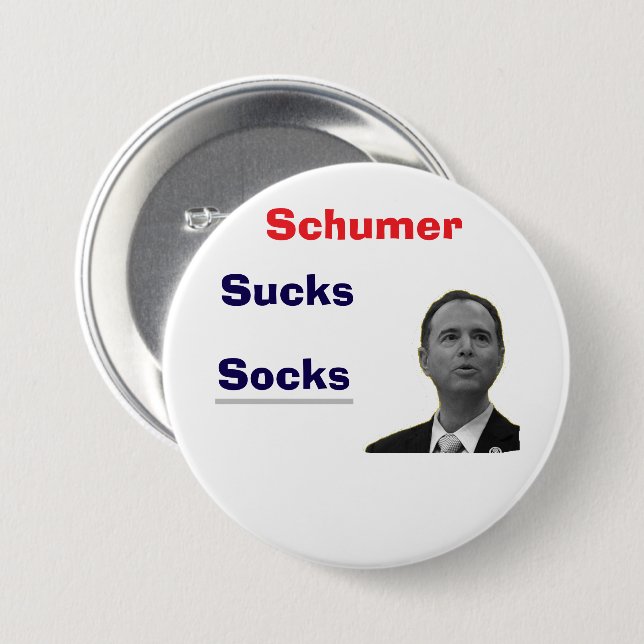 Chucky Schumer Scucks Button (Vorne & Hinten)