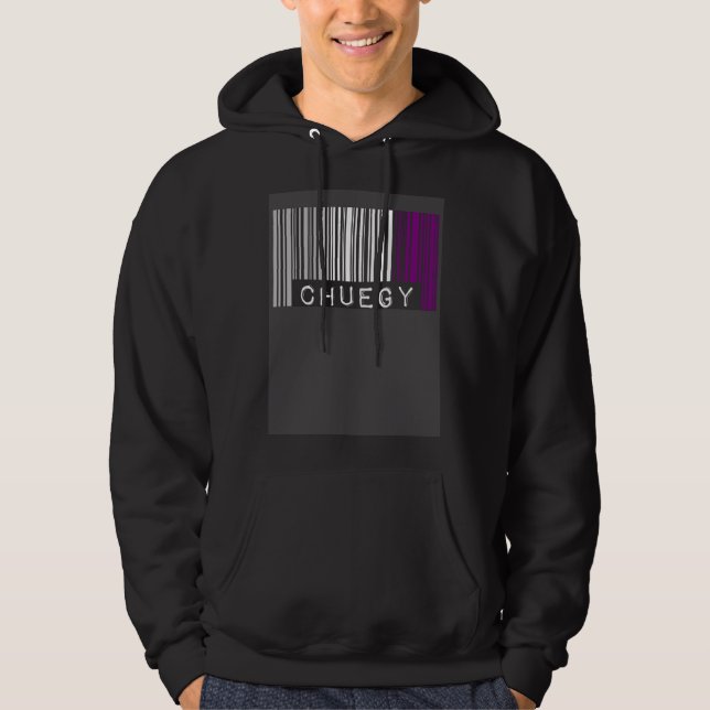 Chuegy Asexual Pride Flag Barcode LGBTQ  Joke Slan Hoodie (Vorderseite)