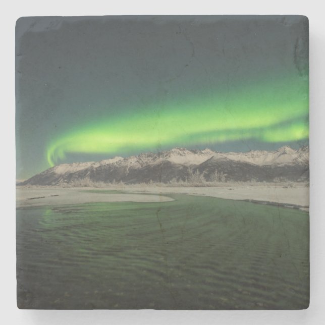 Chugach Aurora Steinuntersetzer (Vorderseite)