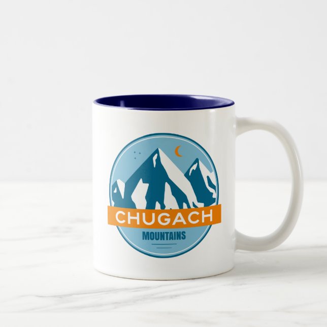 Chugach Mountains Alaska Zweifarbige Tasse (Rechts)