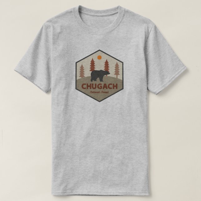 Chugach National Forest Alaska Bear T-Shirt (Design vorne)