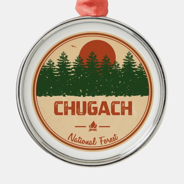 Chugach National Forest Ornament Aus Metall (Vorne)