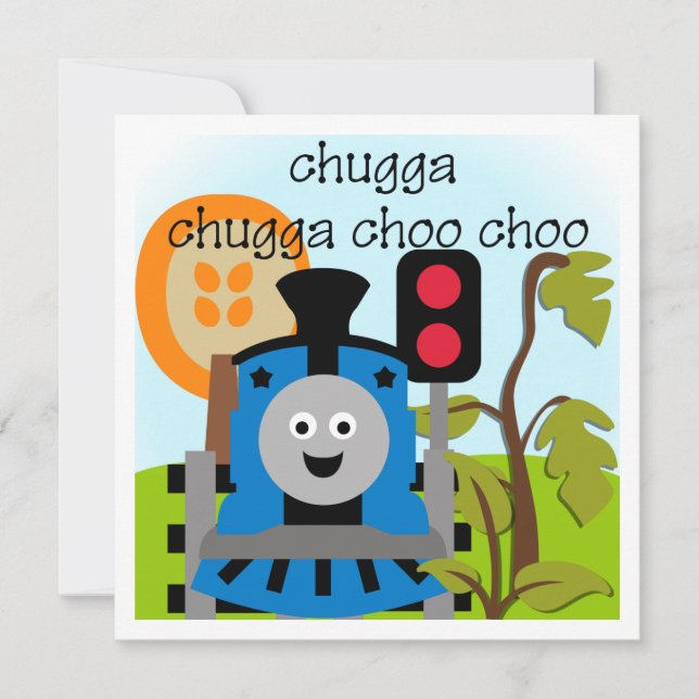 Chugga Choo Einladung (Vorderseite)