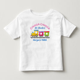 Chugga Choo Train thematischer Cartoon jeden Gebur Kleinkind T-shirt