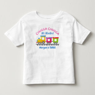 Chugga Choo Train thematischer Cartoon jeden Gebur Kleinkind T-shirt