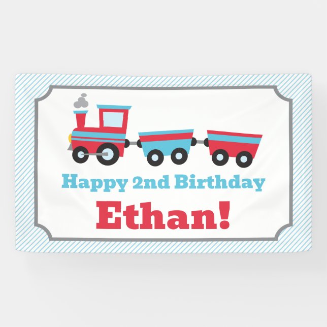 Chugga Chugga Choo Choo Party Banner (Horizontal)