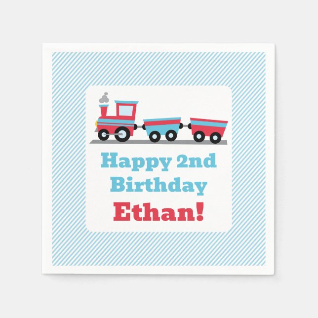 Chugga Chugga Choo Choo Zug Party Napkins Serviette (Vorderseite)