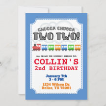 Chugga Chugga Deux Invitation Anniversaire