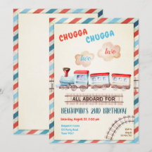 Chugga Two Train Choo Boy Red Blue
