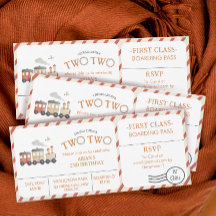 Chugga Two Train Ticket Zweiten Geburtstag