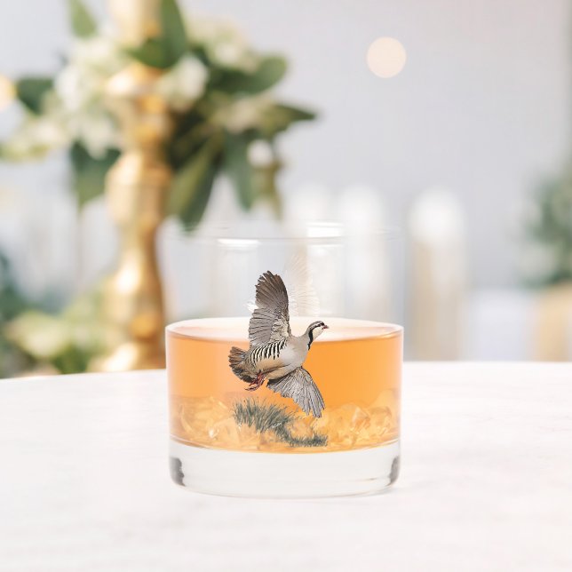 Chukar Partridge, Art Whiskyglas (Insitu (Hochzeit))