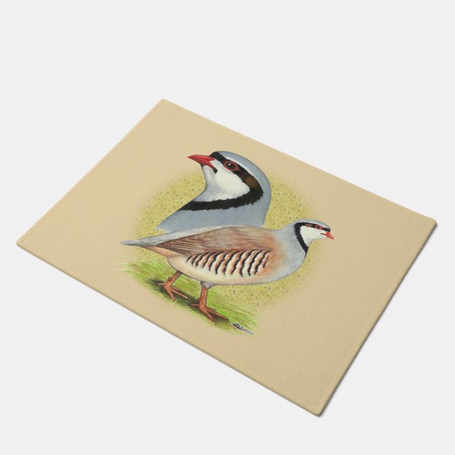 Chukar Partridge Combo Fußmatte (Schrägansicht)