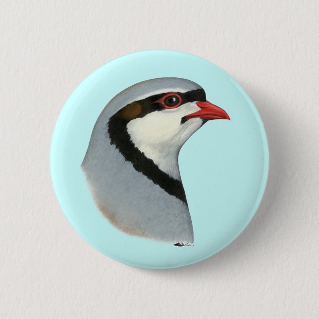 Chukar: Partridge Head Button (Vorderseite)