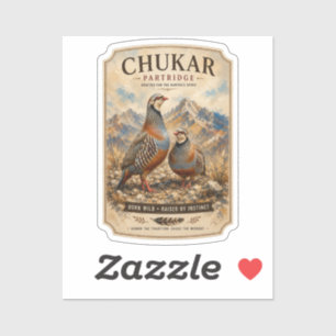Chukar Rebhuhn-Paar-Kunst Aufkleber