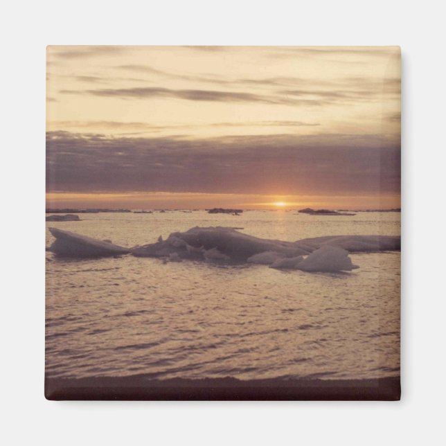 Chukchi Sea Fall Ice Barrow Alaska Foto Design Magnet (Vorne)