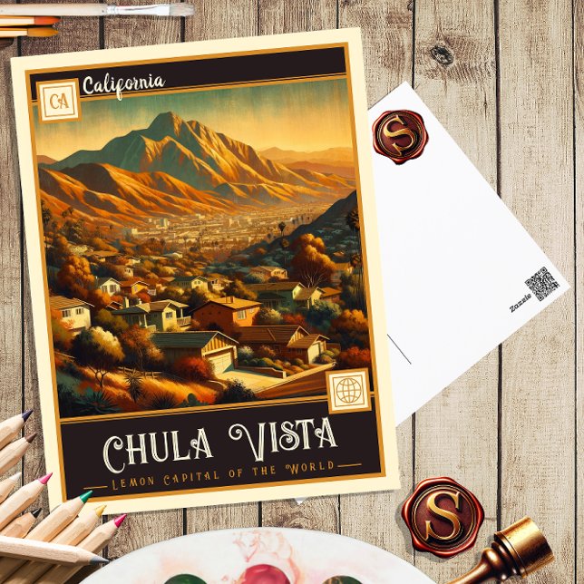 Chula Vista, Kalifornien | Vintage Postkarte (Von Creator hochgeladen)