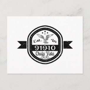 Chula Vista wurde 1910 gegründet Postkarte