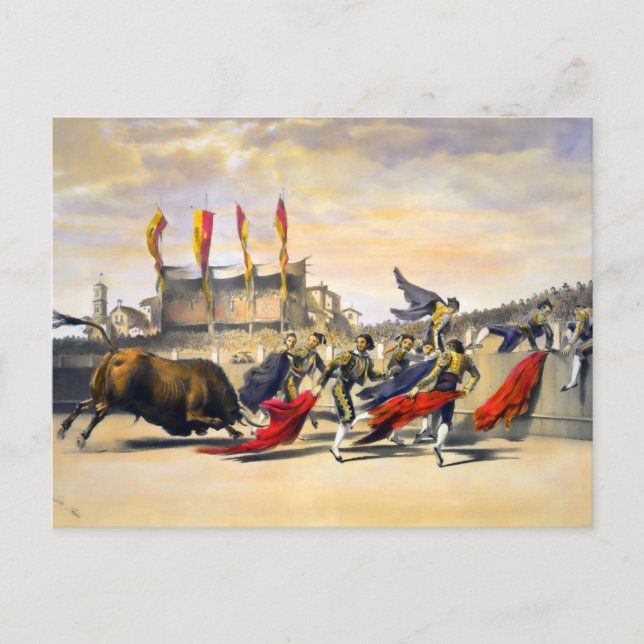 Chulos, die Bull spielen Postkarte (Vorderseite)