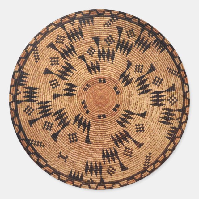 Chumash Native American Art Round Sticker (Vorderseite)