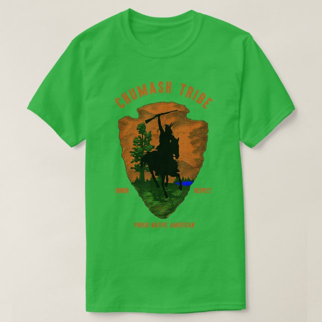 Chumash Stamm Native Amerikanische Ureinwohner Vin T-Shirt (Design vorne)