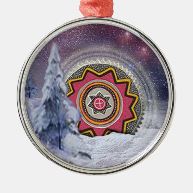 Chumash-Symbol Ornament Aus Metall (Vorne)