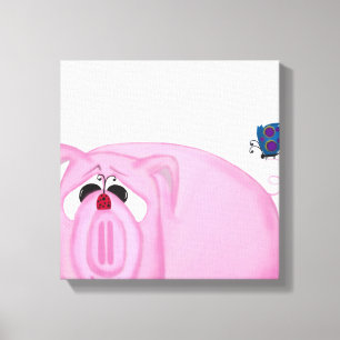 Chumley der Schweine und seine Freunde Leinwanddruck